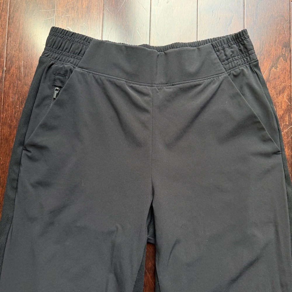 Athleta Brooklyn Jogger Pants Women Size 2 Black Stretch Zip Pocket Gym Active - Picture 2 of 9